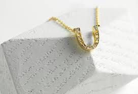 Mare Modern Goods Horse Shoe Necklace Gold