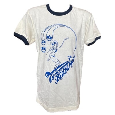 Beachland Surfer Ghoul Ringer Tee