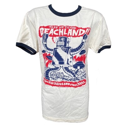 Red, White, and Beachland Robot Tee Shirt