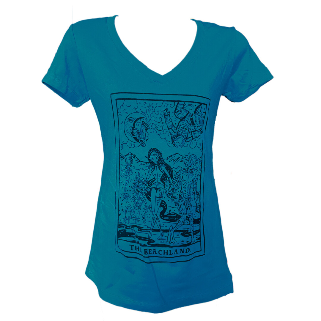 Beachland Tarot Women's V-Neck Tee