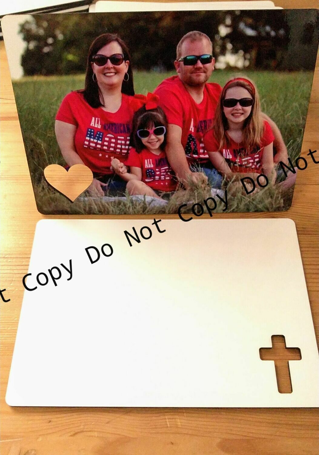 5&quot; X 7&quot; Memorial - Cross Sublimation Picture Blank includes stand