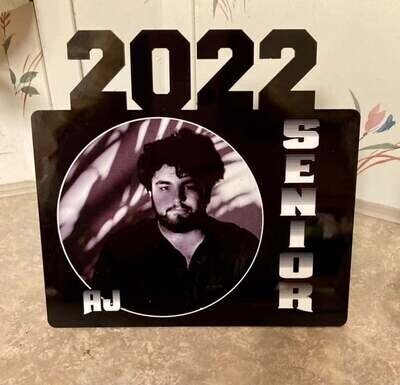 CLEARANCE 5&quot; X 7&quot; &quot;2022&quot; Word Photo Sublimation Blank includes Stand. -- SAME DAY SHIPPING FROM Columbus, GA.