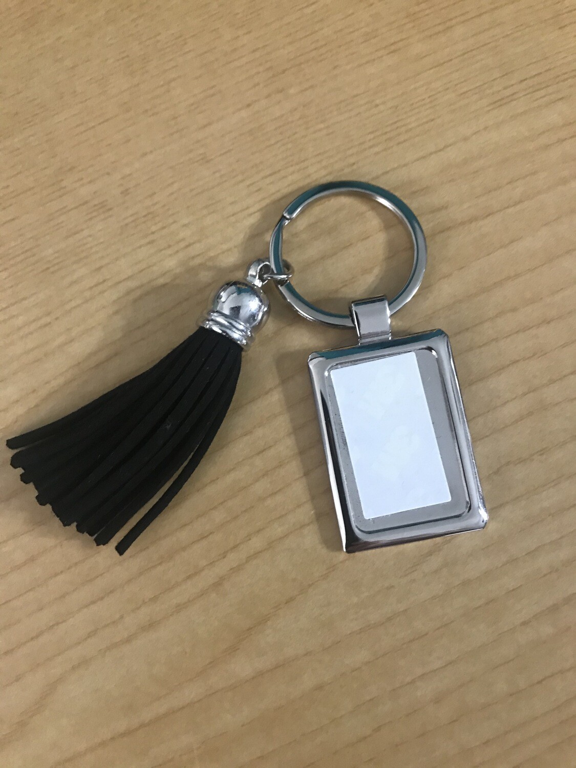 Rectangle Keychain with tassle