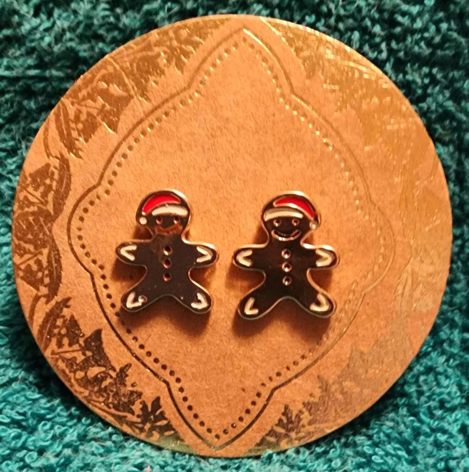 Christmas Gingerbread Man Stud Earrings