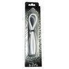 C RING LASSO BLK GEMS BEAD SILICONE WHITE