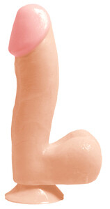 BASIX RUBBER WORKS 6.5" FLESH DONG WITH SUCTION CUP