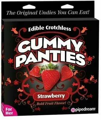 EDIBLE CROTCHLESS GUMMY PANTIES STRAWBERRY