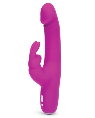HAPPY RABBIT SLIMLINE REALISTIC RECHARGEABLE VIBE PURPLE