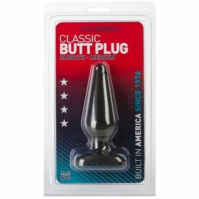 CLASSIC BUTT PLUG BLACK MEDIUM
