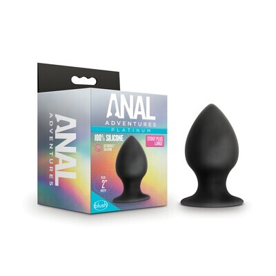 ANAL ADVENTURES PLATINUM ANAL STOUT PLUG LARGE BLACK
