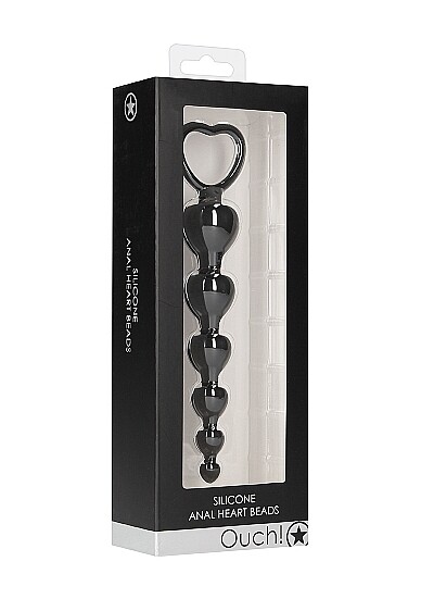ANAL HEART BEADS BLK