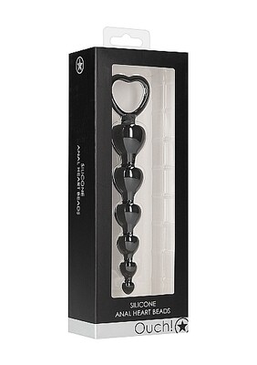 ANAL HEART BEADS BLK