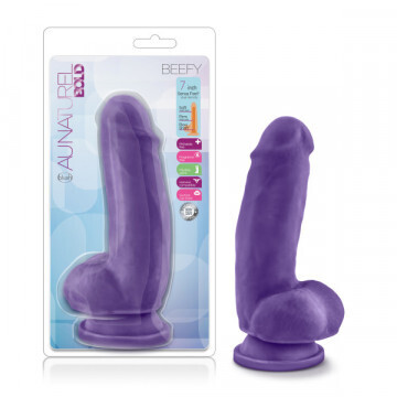AU NATURAL BOLD BEEFY 7" DILDO PURPLE
