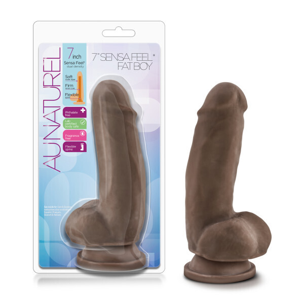 AU NATURAL 7" SENSA FEEL FAT BOY CHOCOLATE