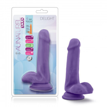 AU NATURAL BOLD DELIGHT 6" DILDO PURPLE