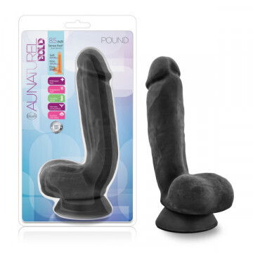 AU NATURAL BOLD POUND 8.5" DILDO BLK