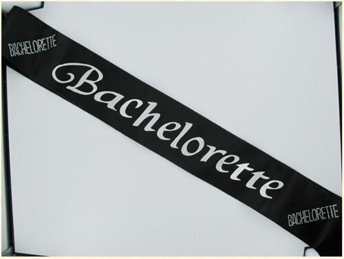 BACHELORETTE BLK SASH