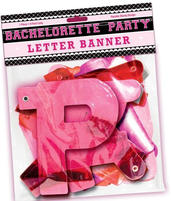 BACHELORETTE PARTY LETTER BANNER PINK