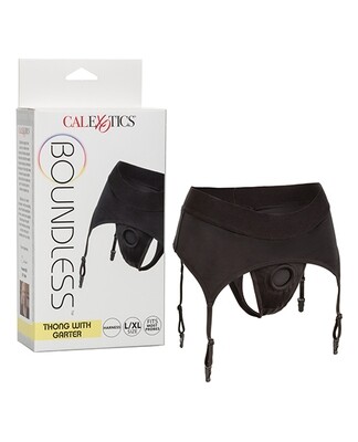 BOUNDLESS THONG WITH GARTER HARNESS L/XL