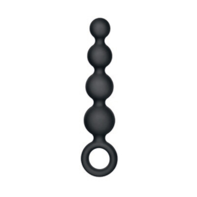 SILICONE BOOTY BEADS BLK