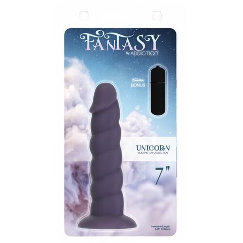FANTASY ADDICTION 7IN UNICORN PURPLE W/ BULLET