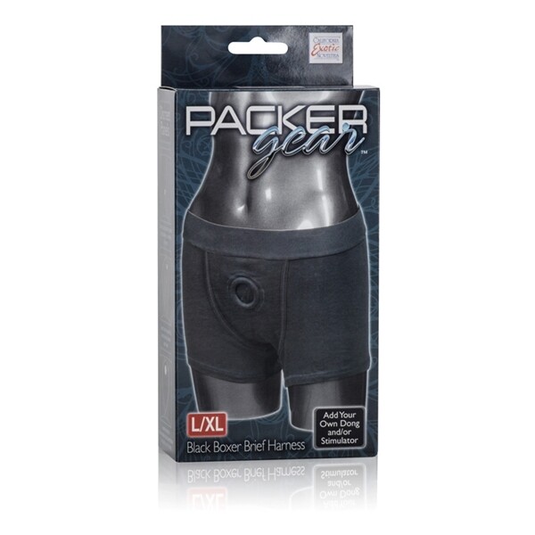 PACKER GEAR BLK BRIEF HARNESS L/XL