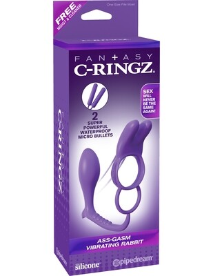 FATNASY C RINGZ ASS-GASM VIBRATING RABBIT