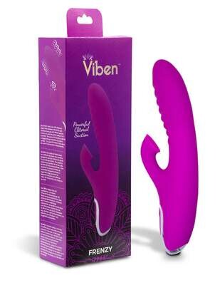 FRENZY RABBIT VIBE WITH CLITORAL SUCTION BERRY FRENZY RABBIT VIBE WITH CLITORAL SUCTION BERRY