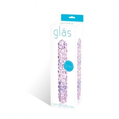 GLAS PURPLE ROSE NUBBY DILDO