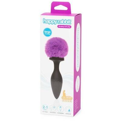 HAPPY RABBIT LARGE VIBRATING BUNNY TAIL BUTT PLUG