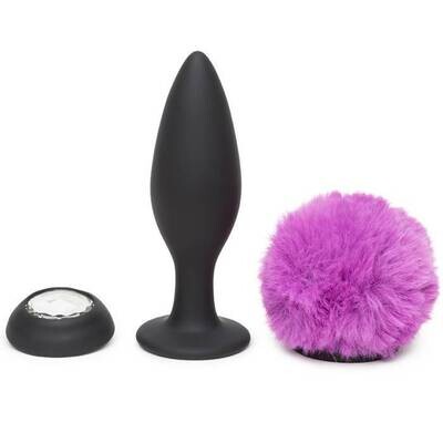 HAPPY RABBIT LARGE VIBRATING BUNNY TAIL BUTT PLUG
