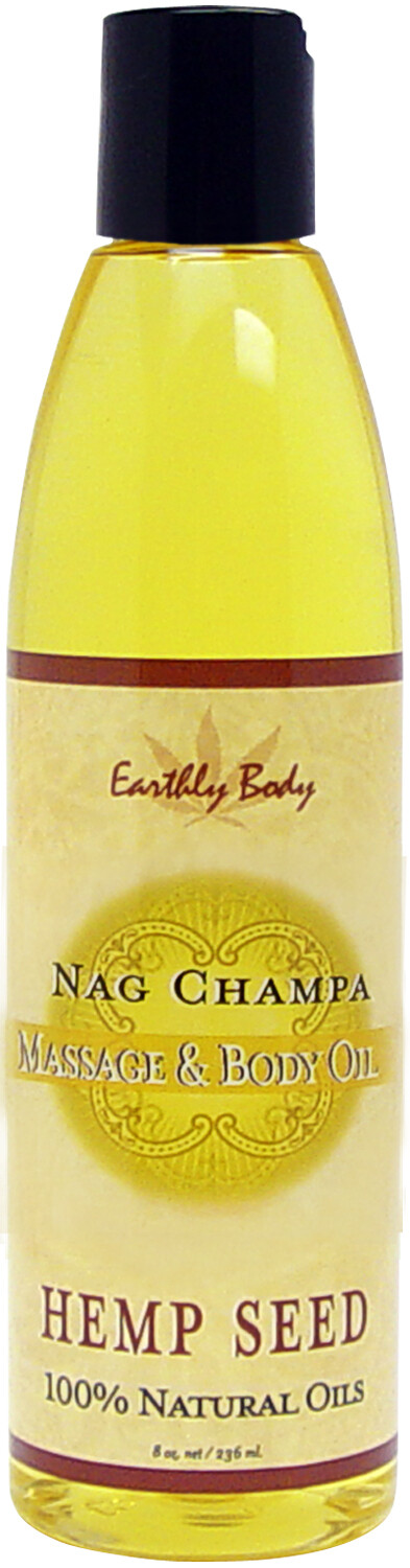 HEMP SEED MASSAGE OIL 8 OZ NAG CHAMPA