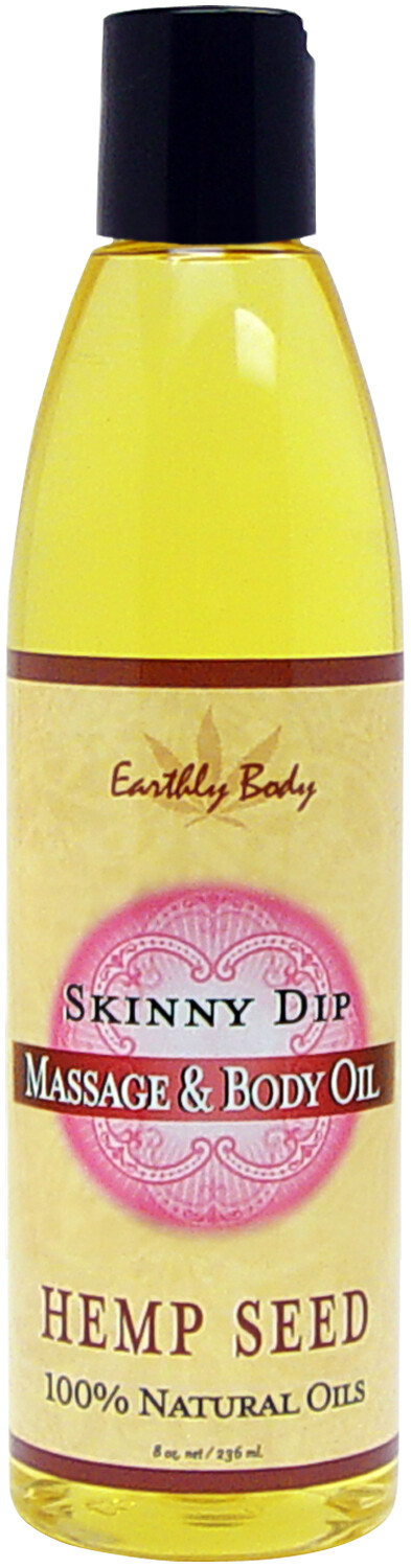 HEMP SEED MASSAGE OIL 8 OZ SKINNY DIP