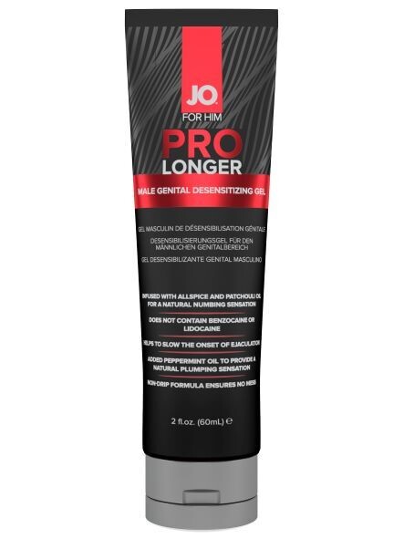 JO PROLONGER GEL DESENSITIZER BENZOCAINE FREE 2OZ