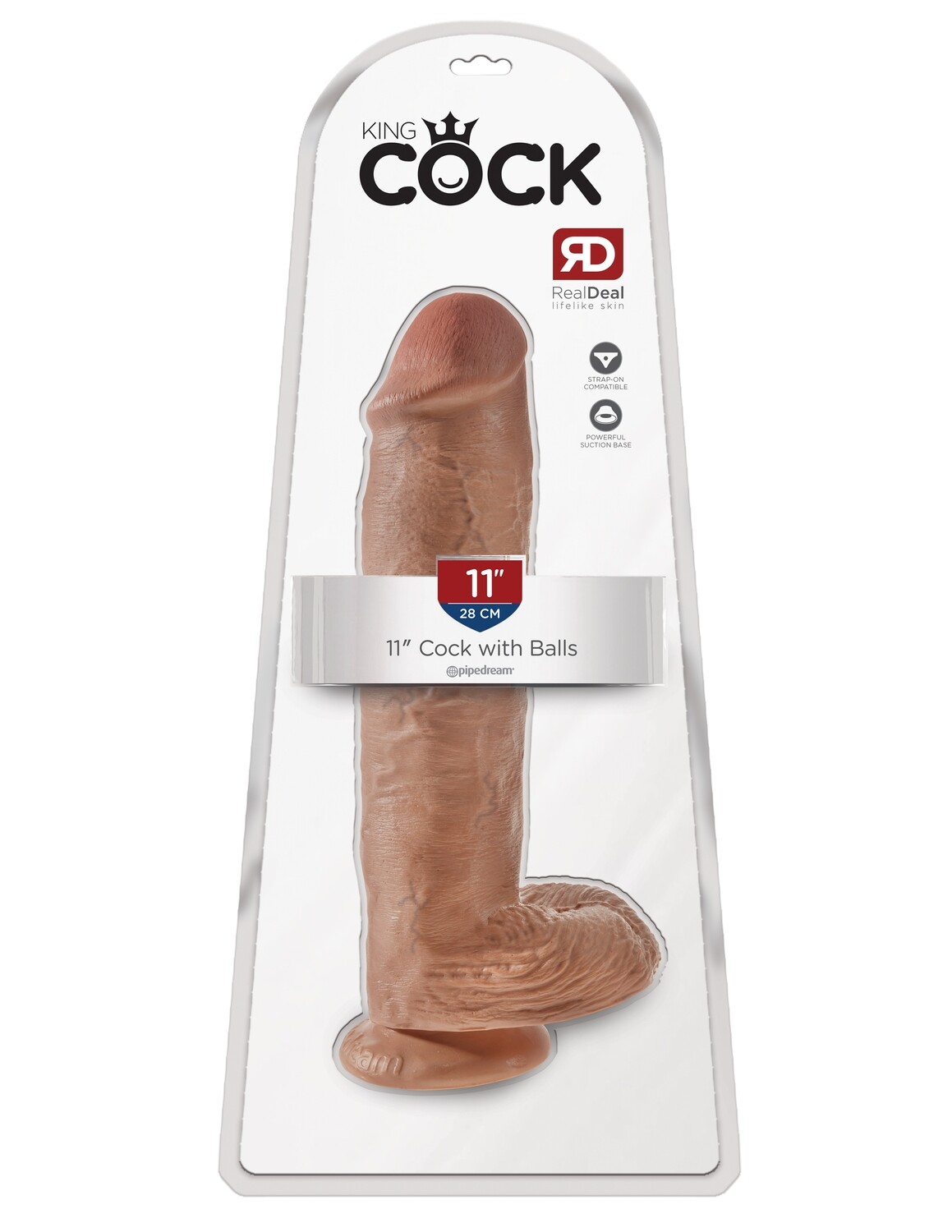 KING COCK 11" COCK WITH BALLS TAN