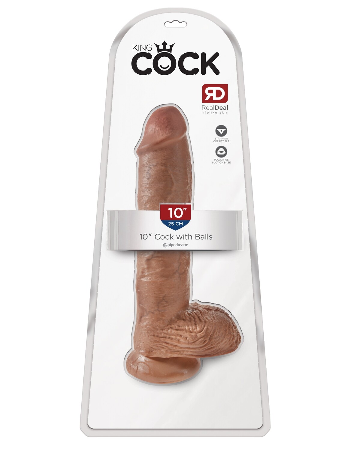 KING COCK 10" COCK WITH BALLS TAN