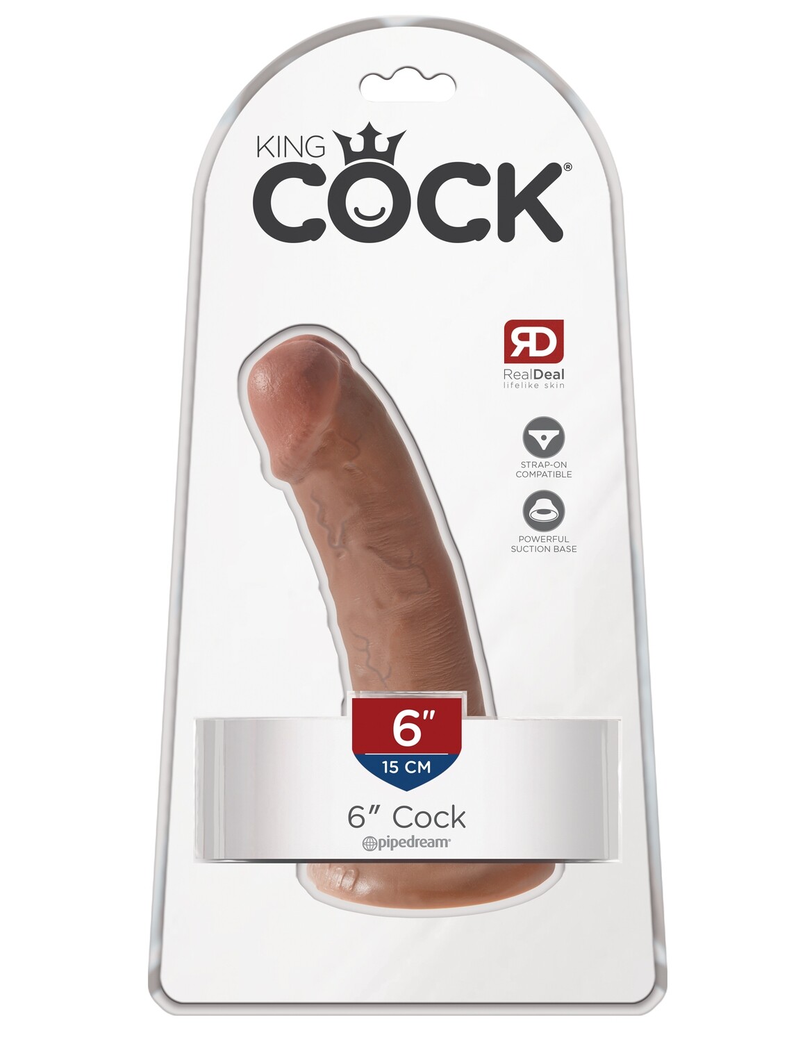KING COCK 6" COCK TAN