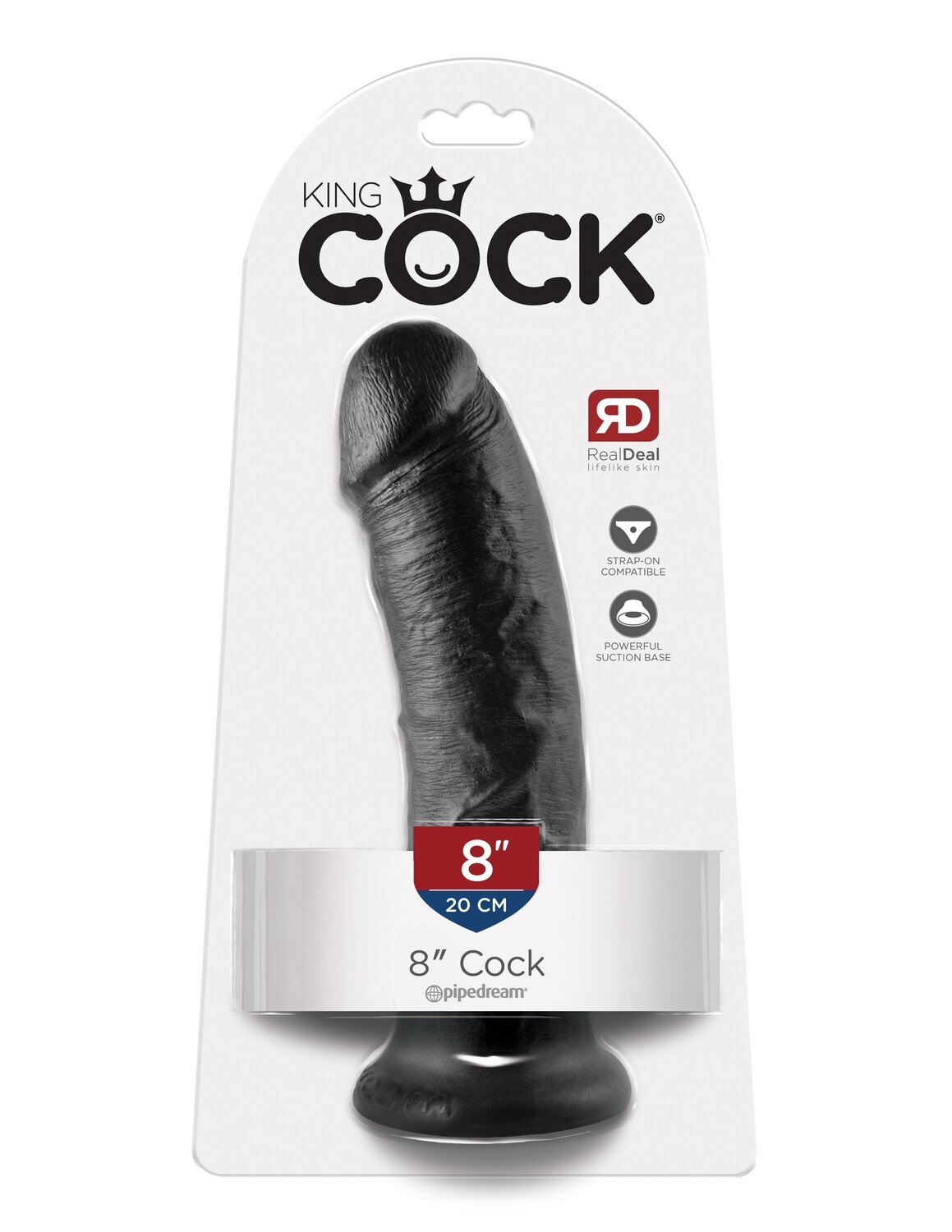 KING COCK 8" BLACK