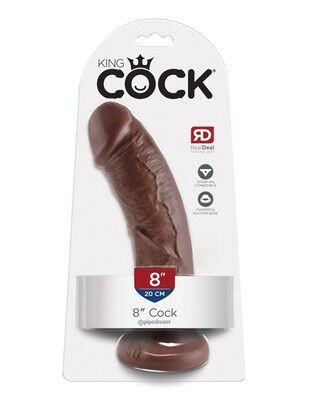 KING COCK 8" COCK BROWN