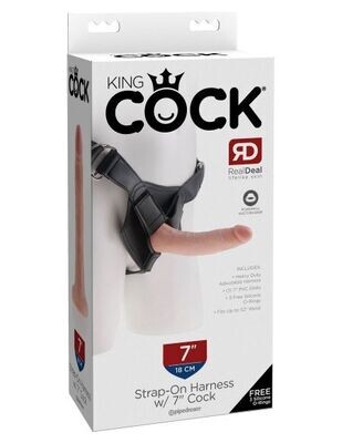 KING COCK STRAP ON HARNESS W/7" COCK FLESH