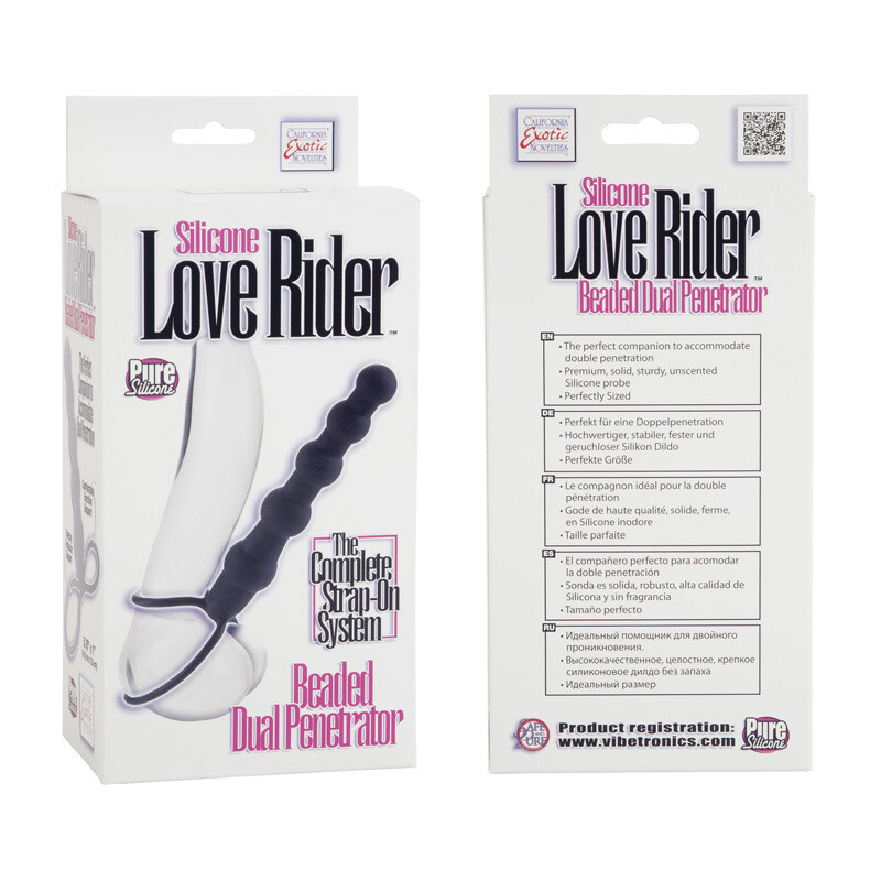 LOVE RIDER BEADED DUAL PENETRATOR BLK