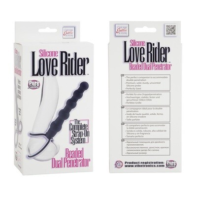 LOVE RIDER BEADED DUAL PENETRATOR BLK