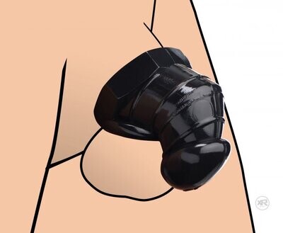 MASTER SERIES DETAINED BLACK RESTRICTIVE CHASTITY