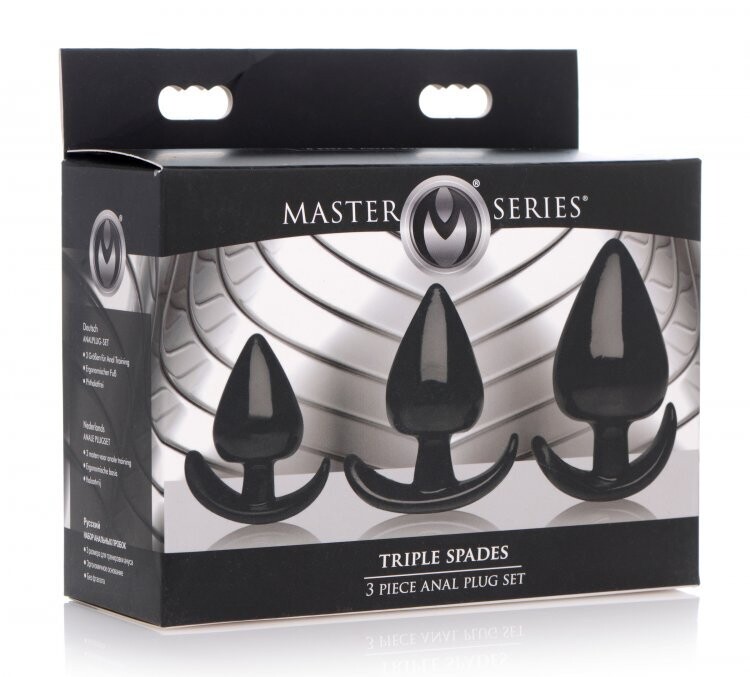 MASTER SERIES TRIPLE SPADES 3PC ANAL PLUG SET