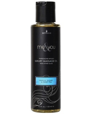 ME AND YOU MASSAGE OIL VANILLA SUGAR AND SWEET PEA 4.2OZ