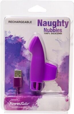 NAUGHTY NUBBIES RECHARGEABLE SILICONE MASSAGER PURPLE