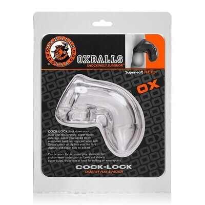 OX BALLS COCK LOCK CHASTITY PLAY AND PACKER CLEAR
