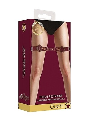 OUCH HALO THIGH CUFFS BURGUNDY OUCH HALO THIGH CUFFS BURGUNDY