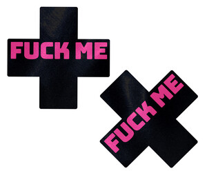 PASTEASE LIQUID BLACK CROSS PINK FCK ME