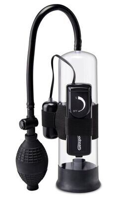 PIPEDREAM PUMP WORX BEGINNERS VIBRATING LOVE PUMP BLACK